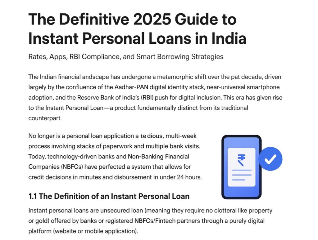 Apply for Instant Personal Loan in India
